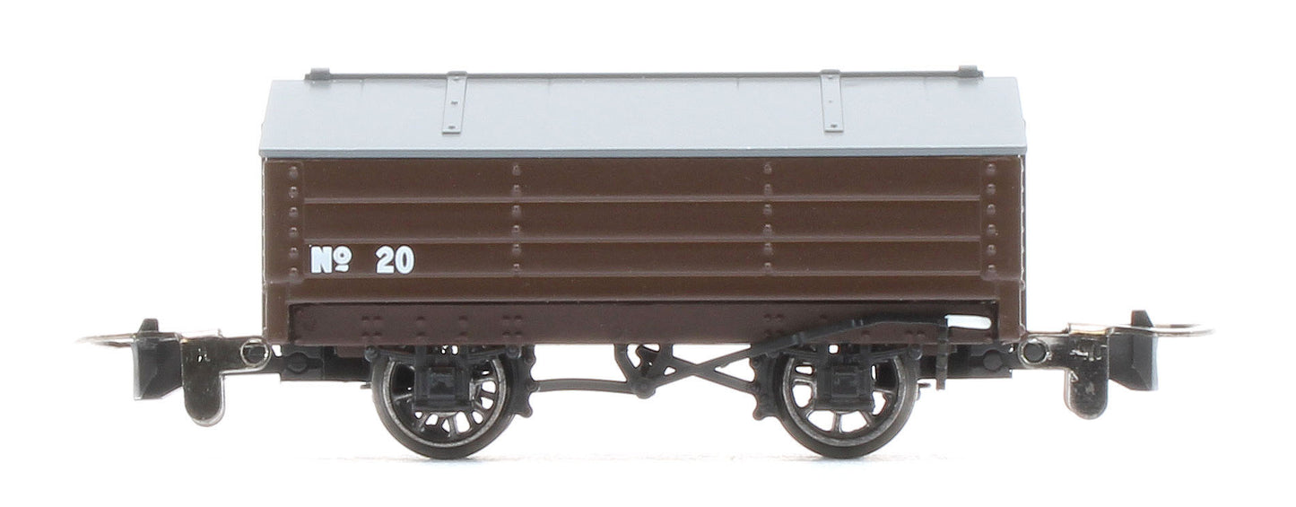 990401 Peaked Roof Van - Plain Brown No.20