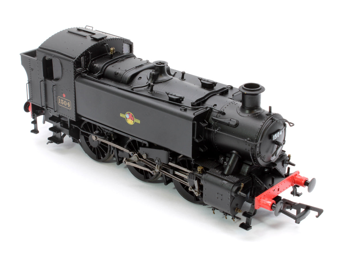 BR 15xx Pannier Tank - 1504 Unlined Black Late Crest - Steam Tank Locomotive