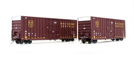 Pre-Owned Gunderson 50' Hi-Cube Paper Box Car Wisconsin Central - 2 Pack
