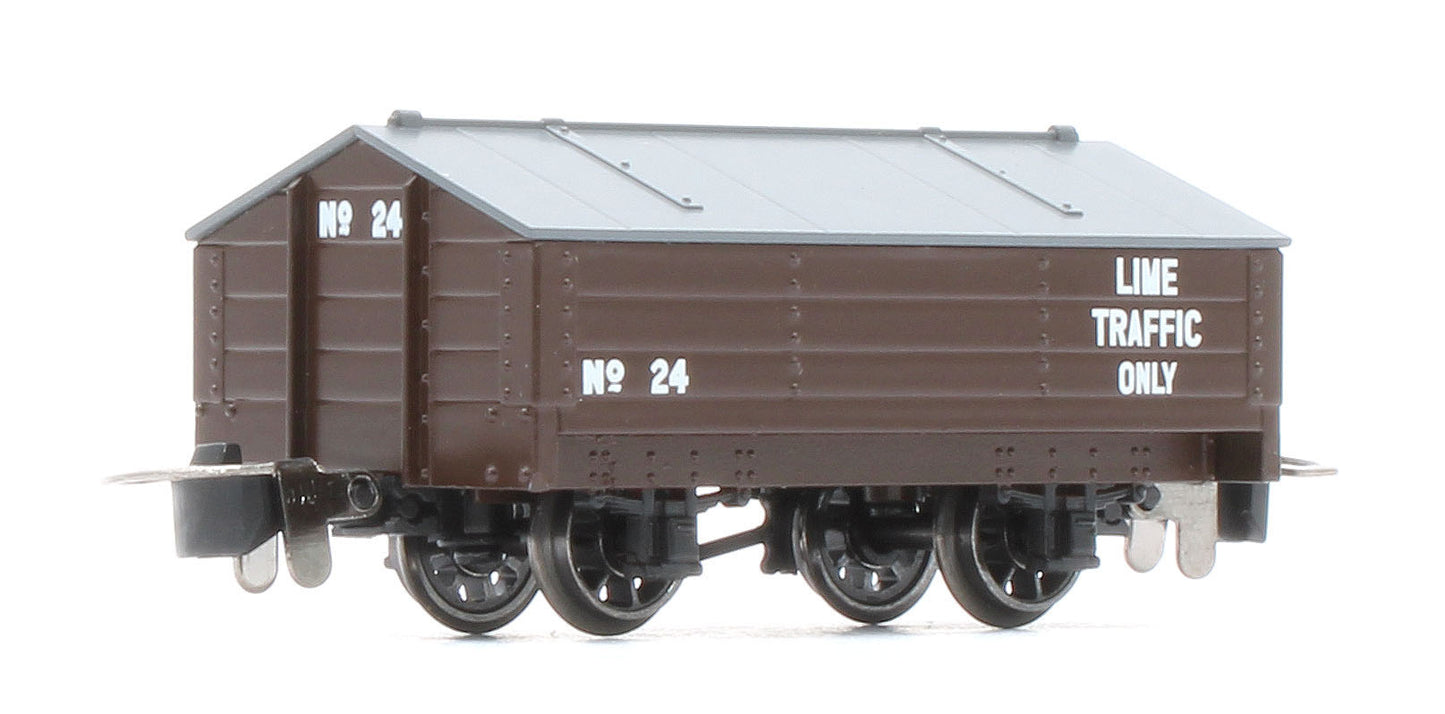 990402 Peaked Roof Van - Brown 'Lime' No.24