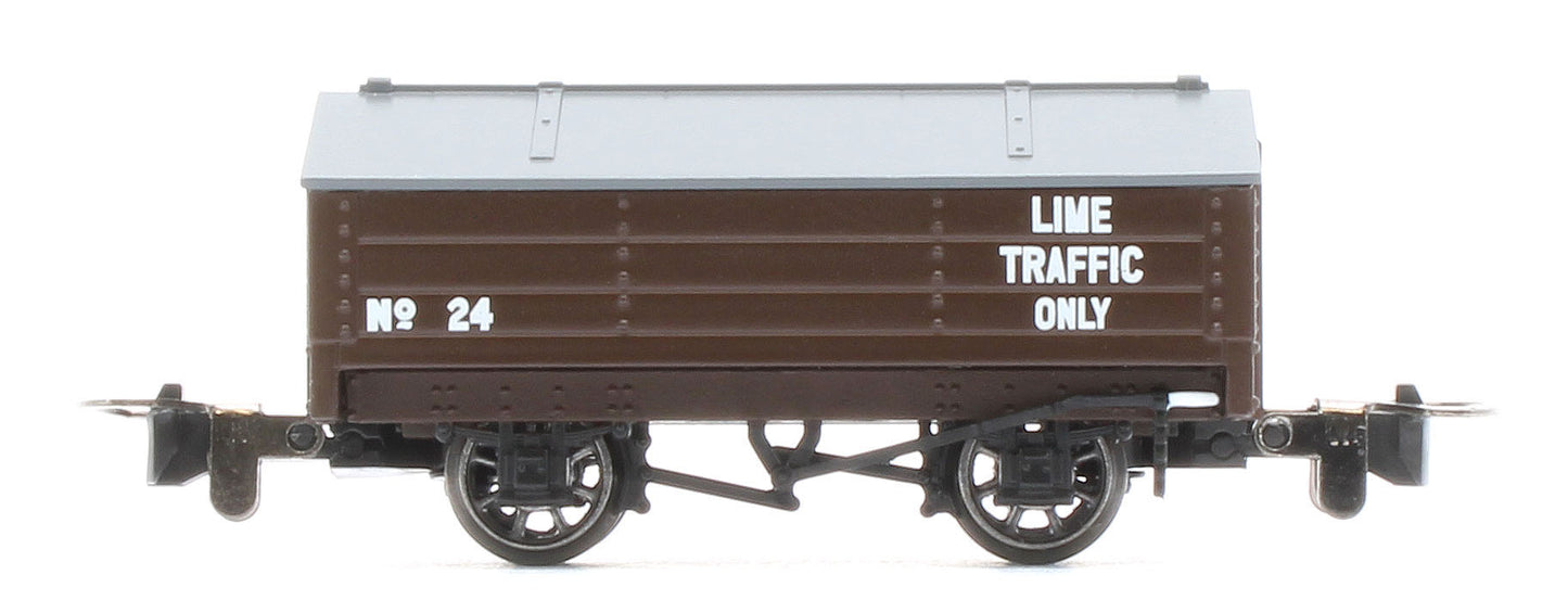 990402 Peaked Roof Van - Brown 'Lime' No.24