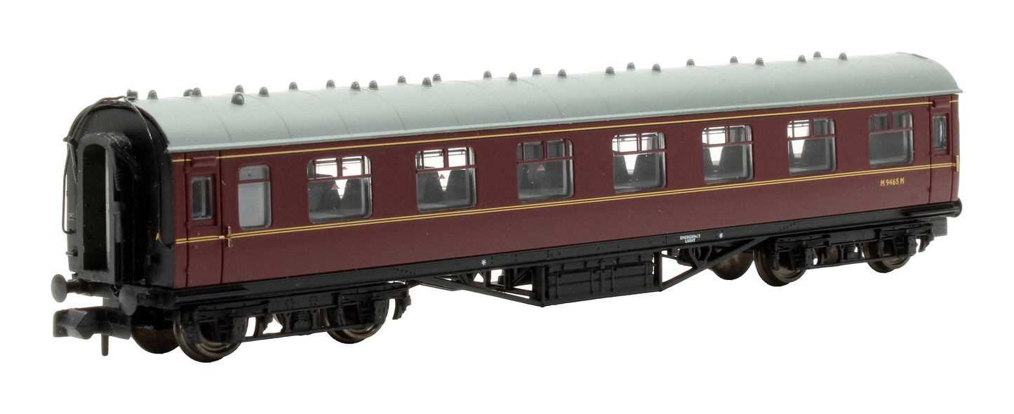Pre-Owned 374-842B Stanier Vestibule Second BR Maroon Coach 'M9465M'