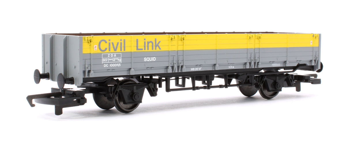 Pre-Owned RailRoad 'ZDA' 45 Ton Open 'Squid' Wagon Civil Link 100065