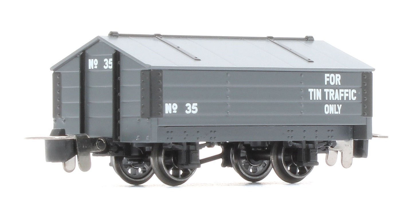990407 Peaked Roof Van - Dark Grey 'Tin' No.35