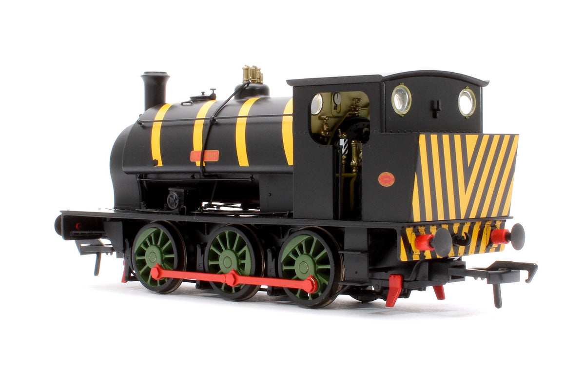 Pre-Owned 16” Hunslet "Clement", NCB Brodsworth Colliery black with yellow stripes, No. 1983 - Steam Tank Locomotive