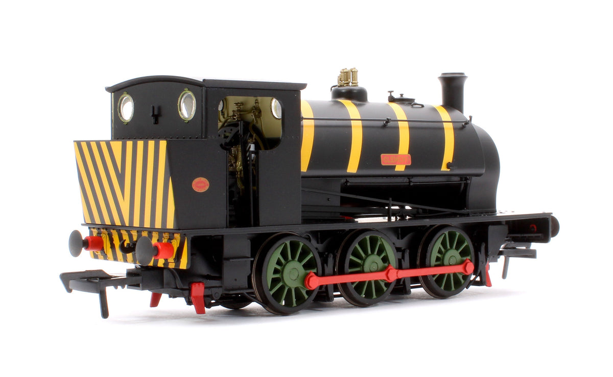 Pre-Owned 16” Hunslet "Clement", NCB Brodsworth Colliery black with yellow stripes, No. 1983 - Steam Tank Locomotive