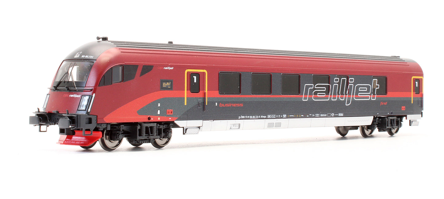 Pre-Owned 57672-3 OBB Railjet Control Car 73 81 80-90 731-8