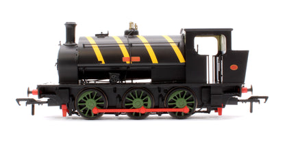 16” Hunslet "Clement", NCB Brodsworth Colliery black with yellow stripes, No. 1983 - Steam Tank Locomotive - DCC Sound