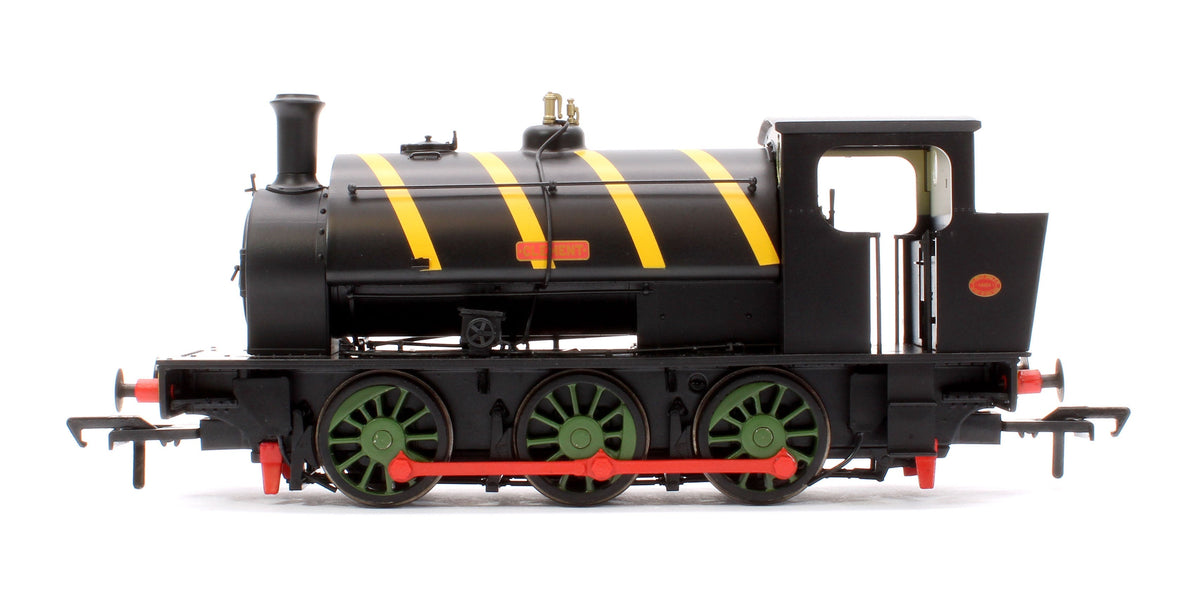 Pre-Owned 16” Hunslet "Clement", NCB Brodsworth Colliery black with yellow stripes, No. 1983 - Steam Tank Locomotive