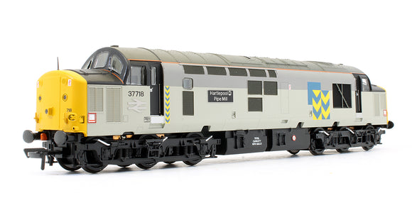 Pre-Owned Class 37718 'Hartlepool Pipe Mill' Railfreight Metals Sector Diesel Locomotive (Renamed and Numbered)