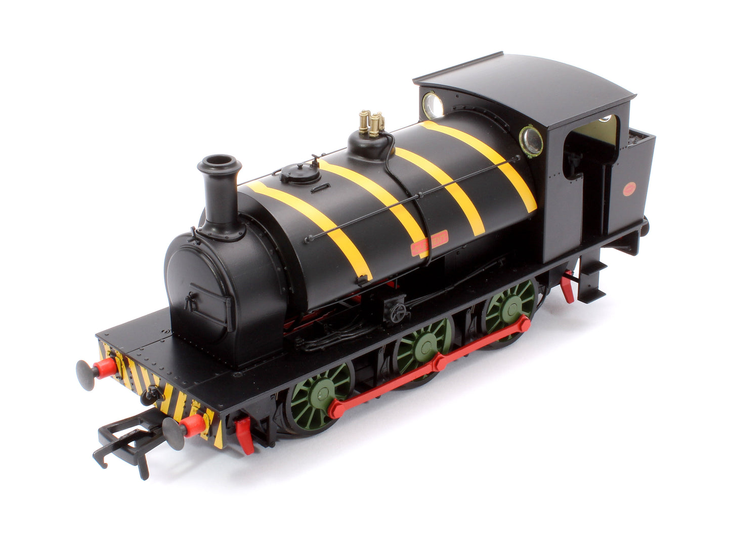 16” Hunslet "Clement", NCB Brodsworth Colliery black with yellow stripes, No. 1983 - Steam Tank Locomotive - DCC Sound