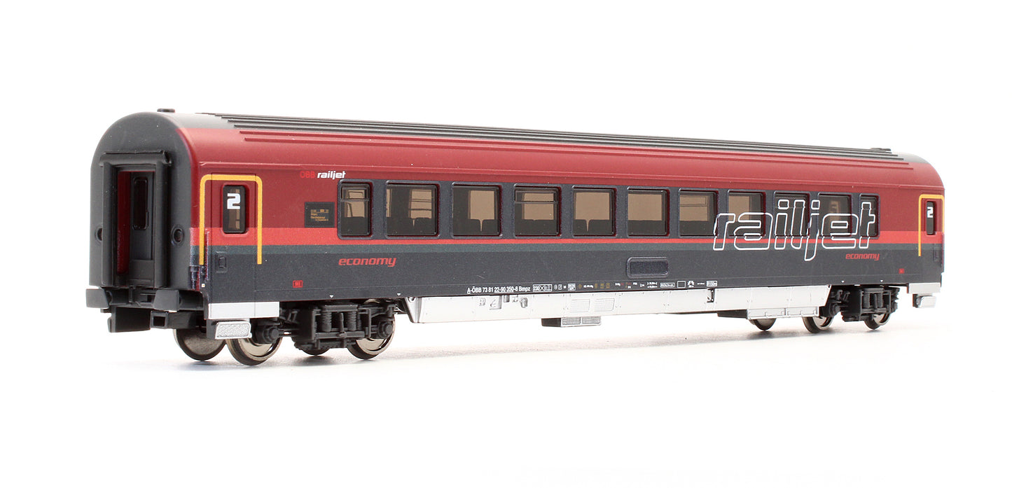 Pre-Owned 57643 OBB Railjet 2nd Class Coach 73 81 22-90 350-8