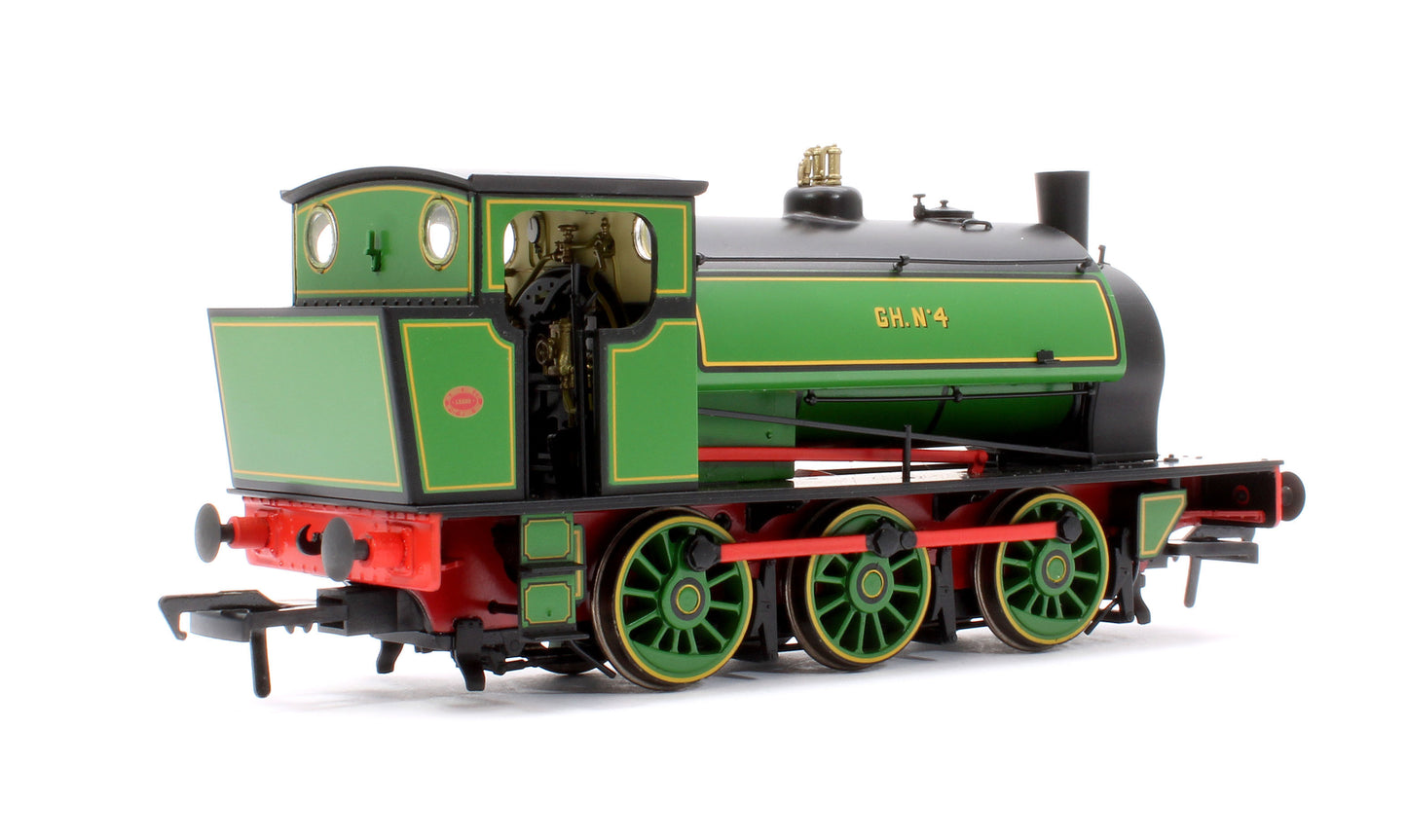 16” Hunslet No. 4, Glasshoughton Colliery Lined Green, Stovepipe Chimney, No. 3855 - DCC Sound