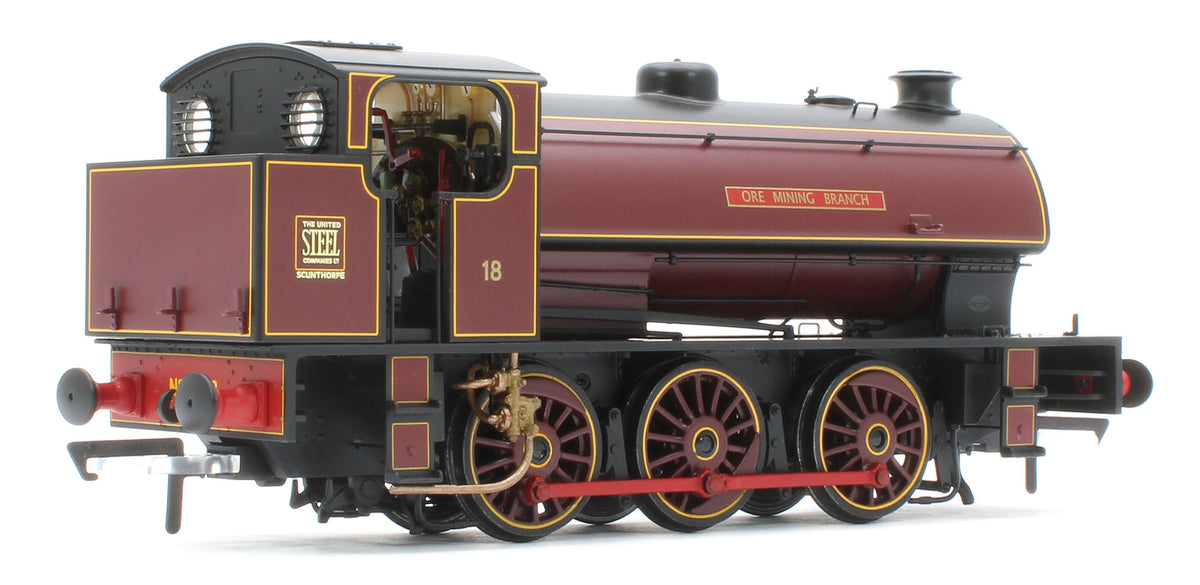 ACC3109 Hunslet 'Austerity' 0-6-0 Saddle Tank United Steel Company 'Ore Mining Branch' No.18 Steam Locomotive - DCC Sound