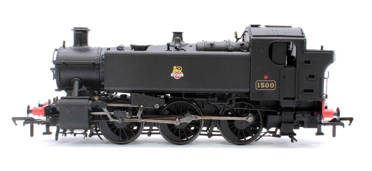 BR 15xx Pannier Tank - 1500 Unlined Black Early Crest - Steam Tank Locomotive