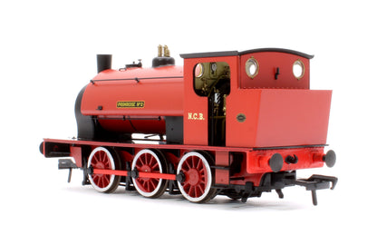 Pre-Owned 903017 16” Hunslet "Primrose No. 2", NCB red with stovepipe chimney, No. 3715 (as preserved at Embsay in the 1970s) - Steam Tank Locomotive