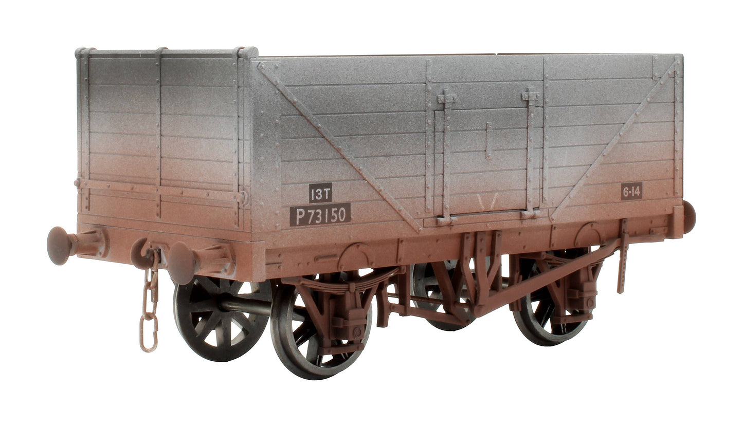 Pre-Owned 7F-071-034W 7 Plank Open Wagon BR Grey P73150 - Weathered