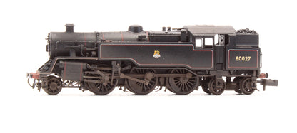 Pre-Owned Standard Class 4MT 80027 BR Lined Black Early Emblem Steam Locomotive - DCC Fitted - Custom Weathered