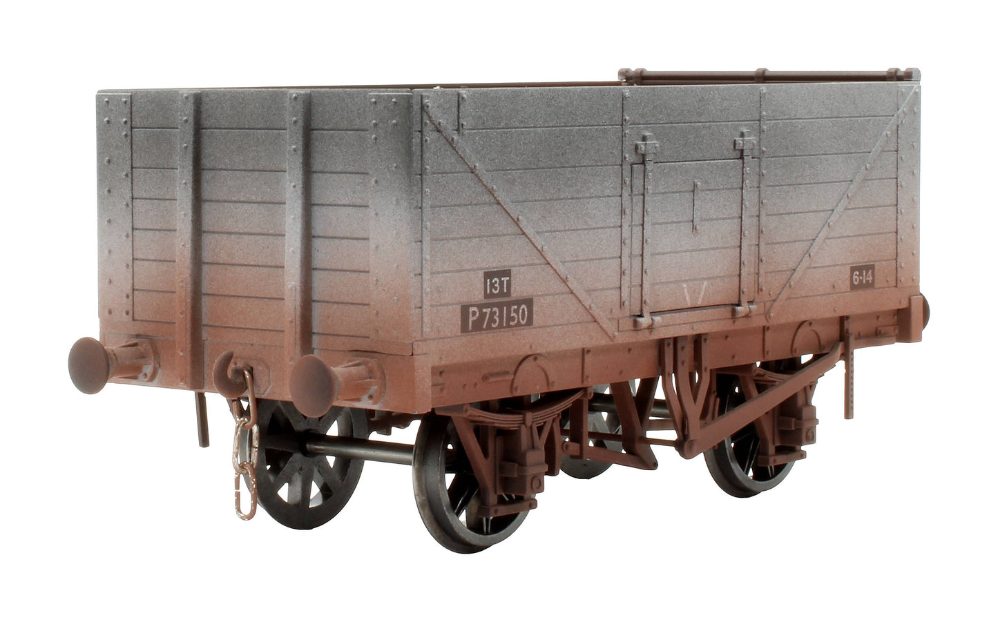 Pre-Owned 7F-071-034W 7 Plank Open Wagon BR Grey P73150 - Weathered