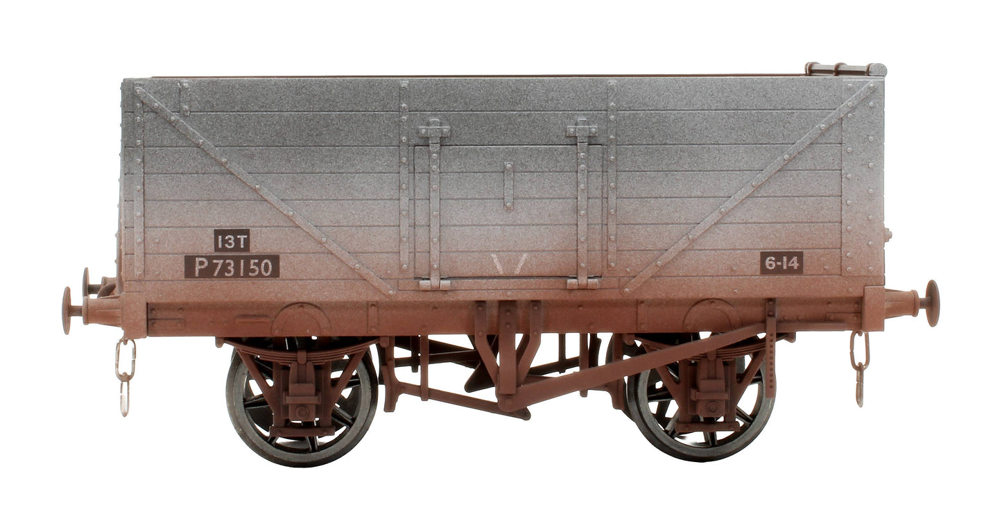Pre-Owned 7F-071-034W 7 Plank Open Wagon BR Grey P73150 - Weathered