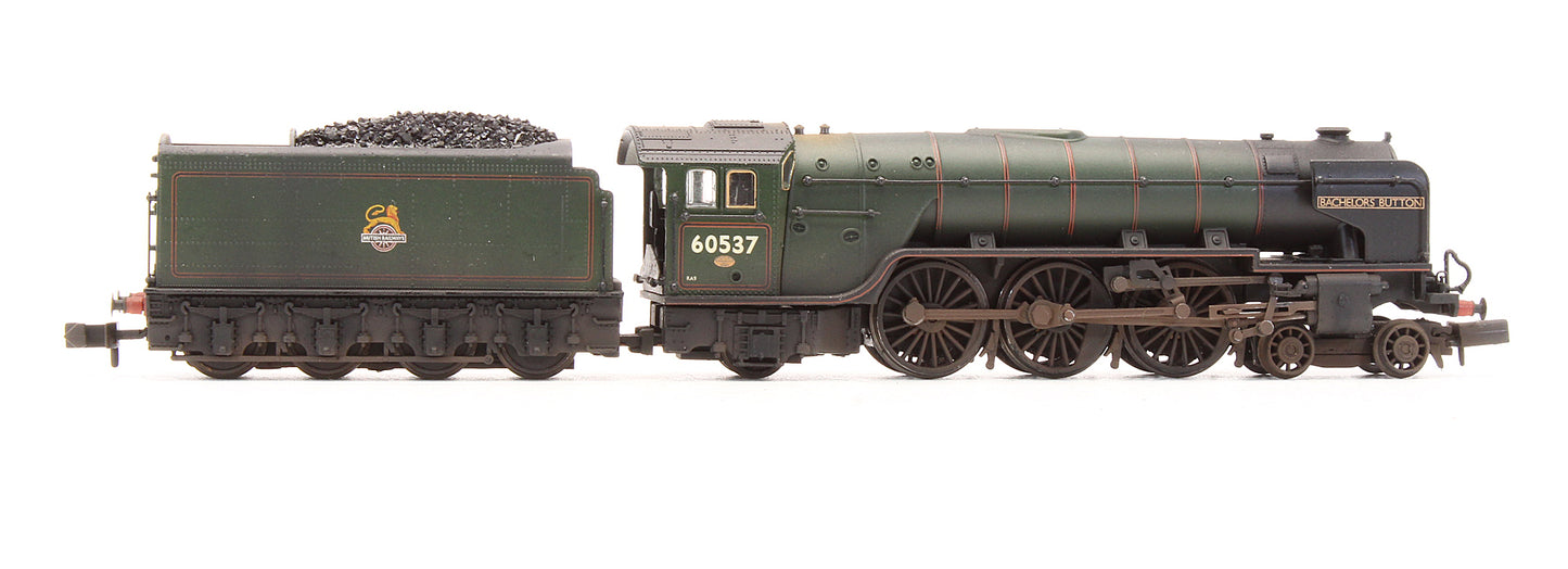 Pre-Owned 372-386 Class A2 60537 'Bachelors Button' BR Green Early Emblem Steam Locomotive - DCC Fitted - Custom Weathered