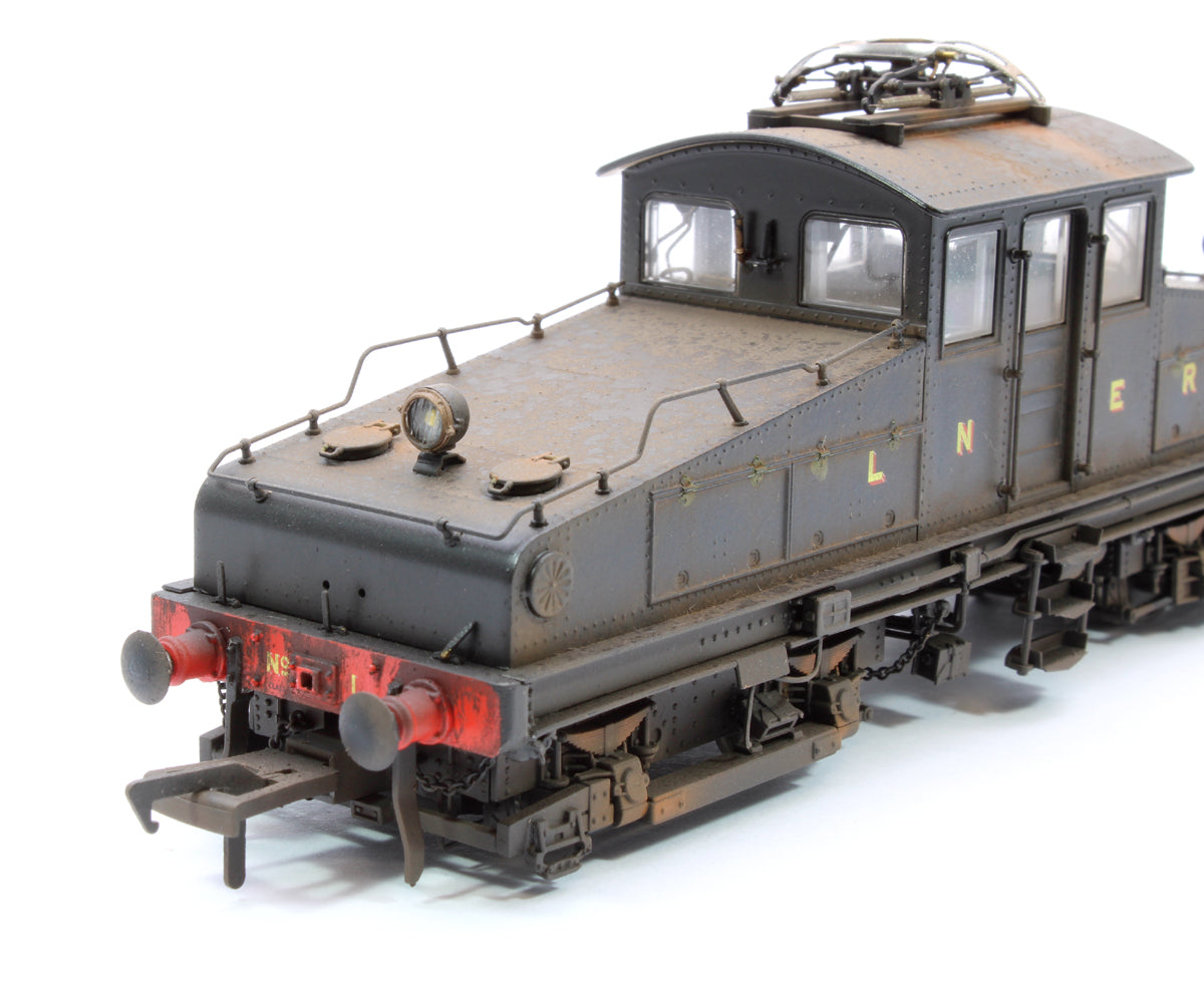 Highly Detail Weathered North Eastern Railway ES1 LNER Unlined Black Bo-Bo Electric Locomotive No.1