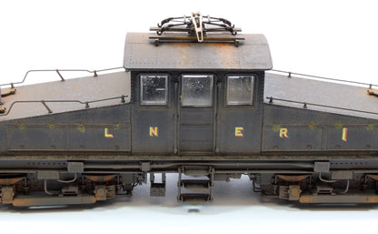 Highly Detail Weathered North Eastern Railway ES1 LNER Unlined Black Bo-Bo Electric Locomotive No.1