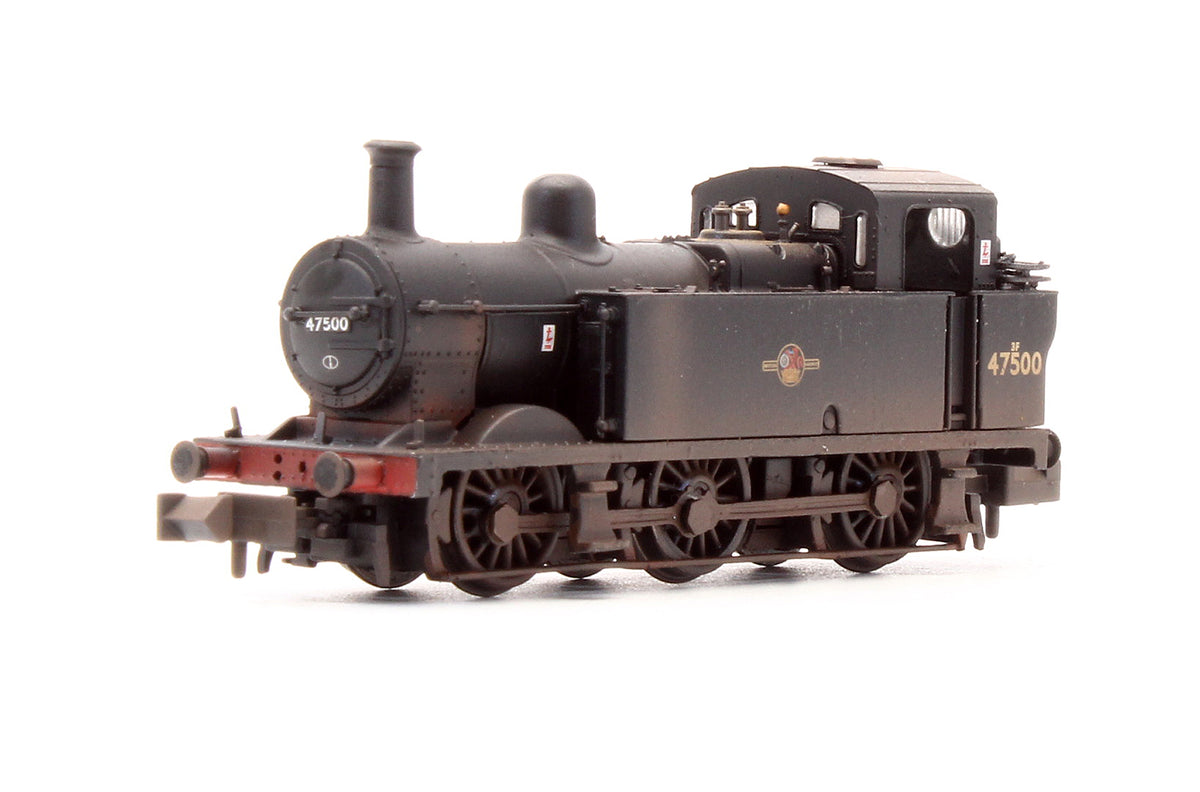 Pre-Owned 372-212A Class 3F Jinty 47500 BR Black Late Crest Steam Locomotive - DCC Fitted - Custom Weathered
