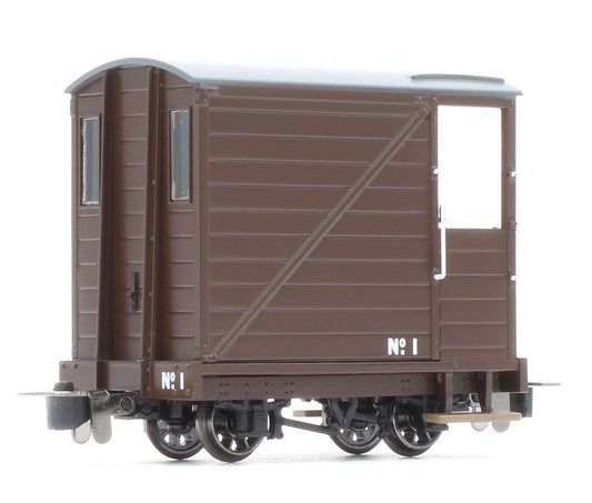 990801 Single Veranda Brake Van - Plain Brown No.1