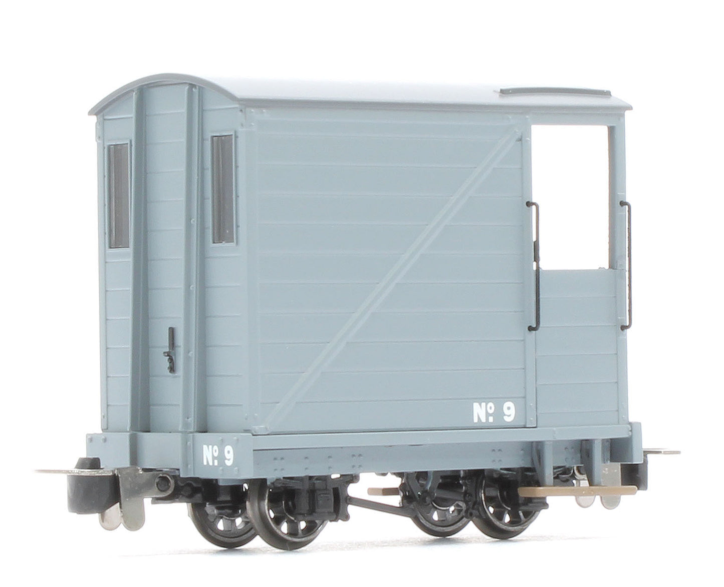 990803 Single Veranda Brake Van - Plain Grey No.9