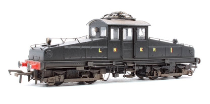 Custom Weathered North Eastern Railway ES1 LNER Unlined Black Bo-Bo Electric Locomotive No.1