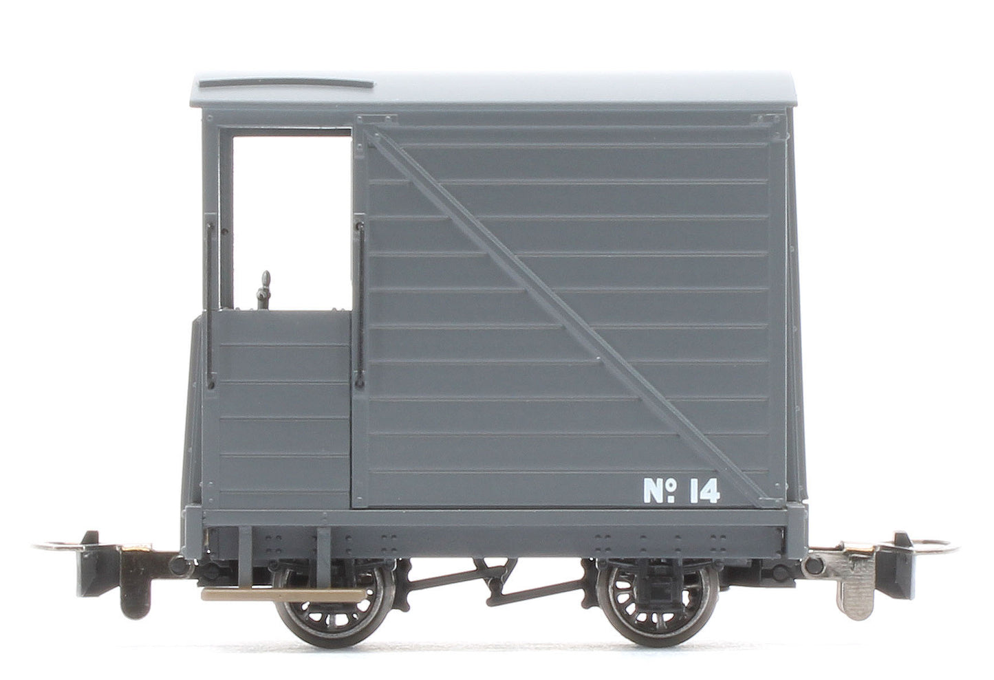 990804 Single Veranda Brake Van - Plain Dark Grey No.14