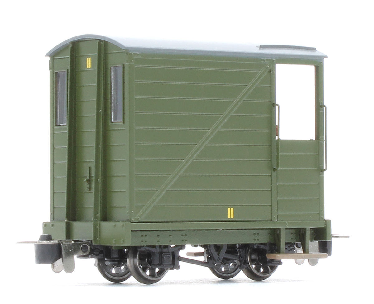 990805 Single Veranda Brake Van - Plain Green No.11