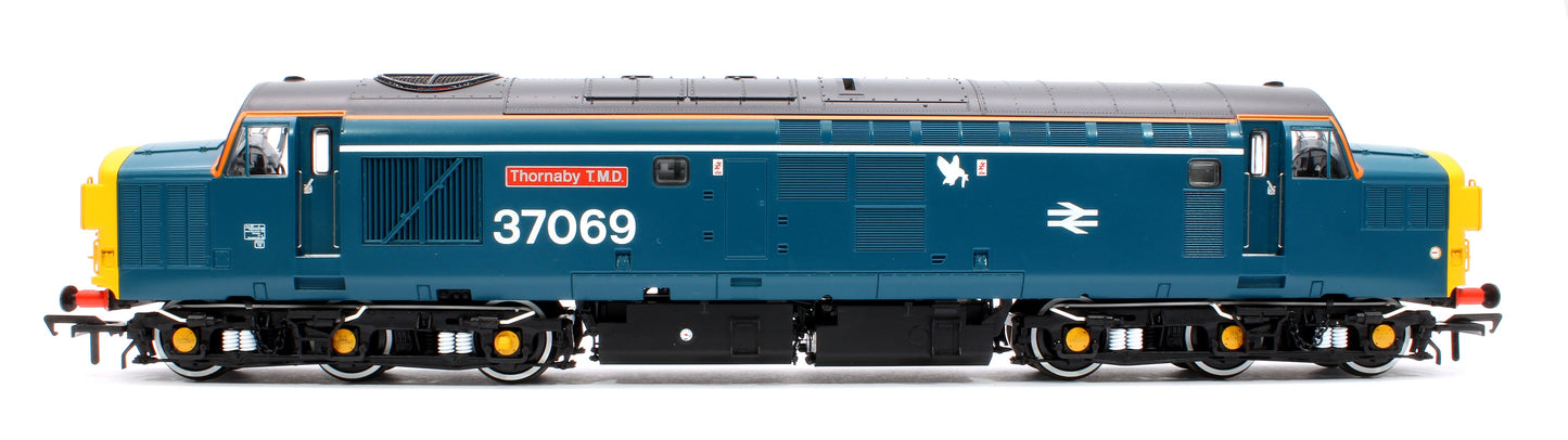 Pre-Owned Class 37/0 Split Headcode 37069 'Thornaby TMD' BR Blue (White Stripe) Diesel Locomotive - DCC Sound