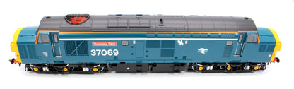 Class 37/0 Split Headcode 37069 'Thornaby TMD' BR Blue (White Stripe) Diesel Locomotive - DCC Sound Deluxe