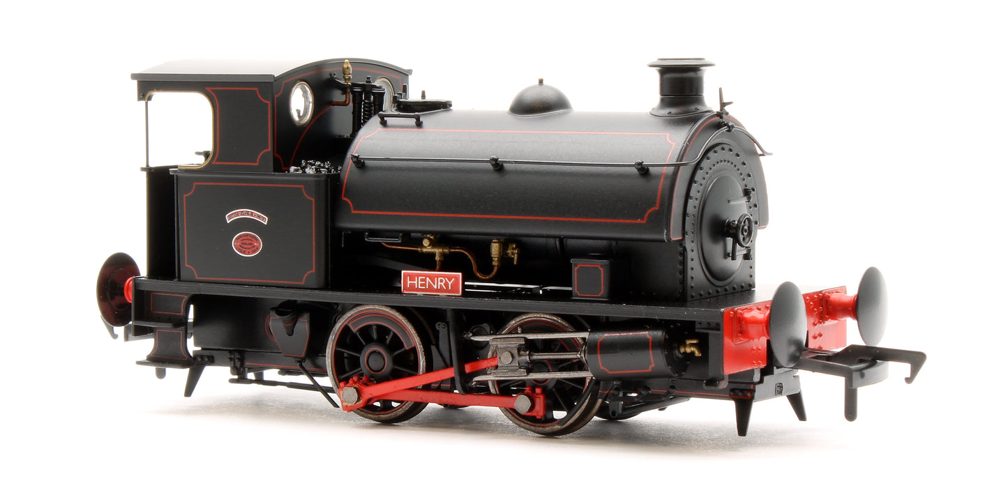 Pre-Owned 4S-024-002 Hawthorn Leslie 0-4-0 Black Lined Red `Henry' - Steam Tank Locomotive