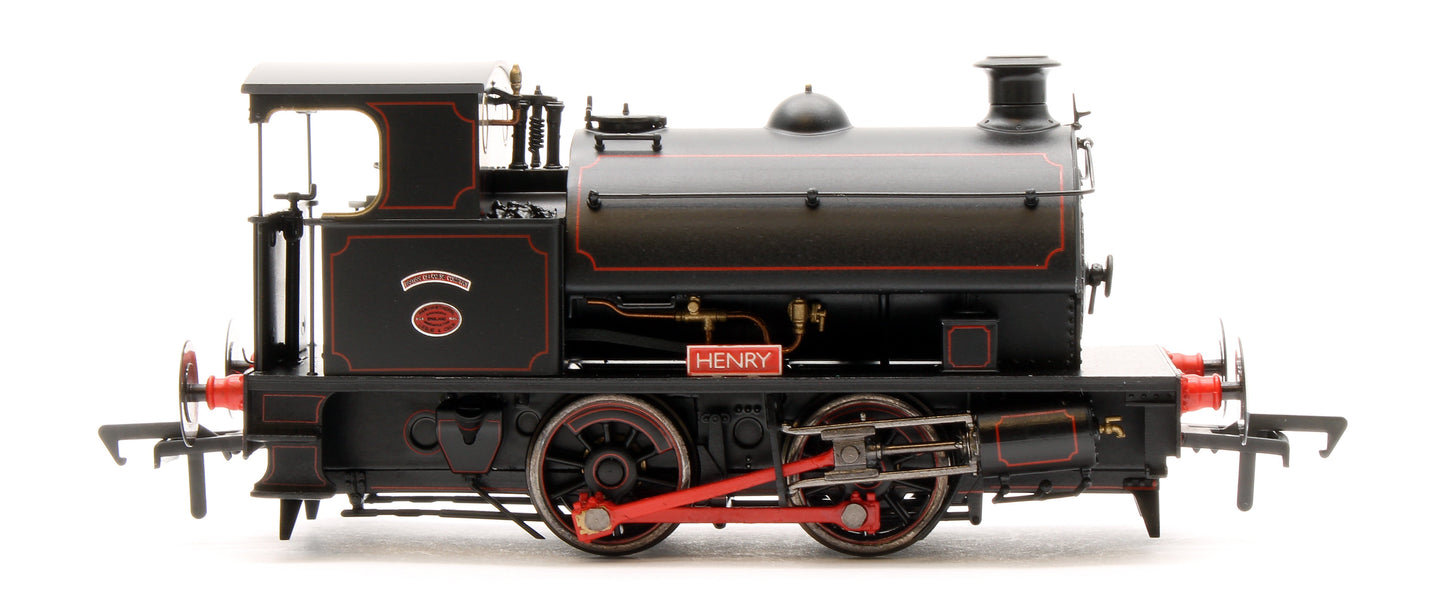 Pre-Owned 4S-024-002 Hawthorn Leslie 0-4-0 Black Lined Red `Henry' - Steam Tank Locomotive