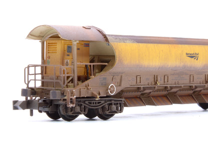 Highly Detailed Deluxe Weathered Network Rail JJA MK2 Auto-Ballaster with Generator Unit Curved Top with Load!