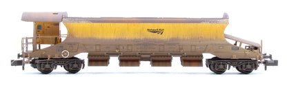 Highly Detailed Deluxe Weathered Network Rail JJA MK2 Auto-Ballaster with Generator Unit Curved Top with Load!