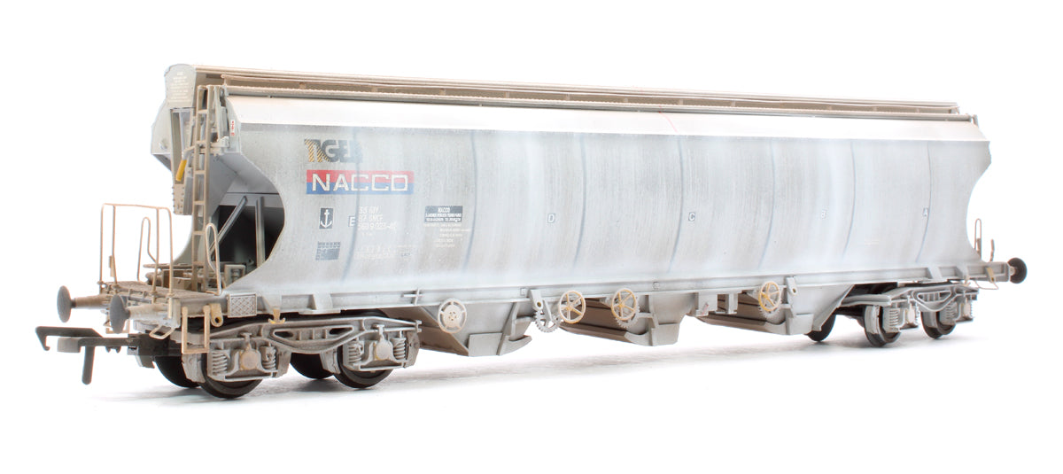 Pre-Owned Highly Detailed Premium Weathered Polybulk Bogie Hopper Wagon Nacco 'Tiger' Grey