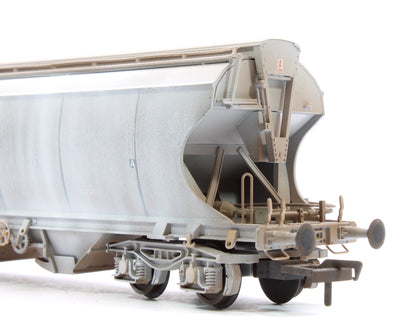 Pre-Owned Highly Detailed Premium Weathered Polybulk Bogie Hopper Wagon Nacco 'Tiger' Grey
