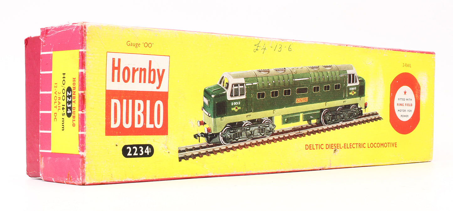 Pre-Owned 2234 BR Two Tone Green Deltic 'Crepello' D9012 Diesel Locomotive - 2 Rail