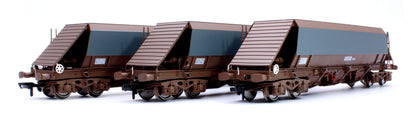 Modern Unbranded (Grey) Bardon PHA/JGA Hopper Wagon - Weathered (Triple Pack)