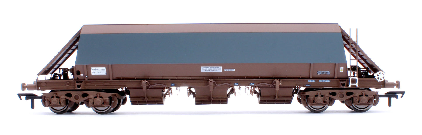 Modern Unbranded (Grey) Bardon PHA/JGA Hopper Wagon - Weathered (Triple Pack)