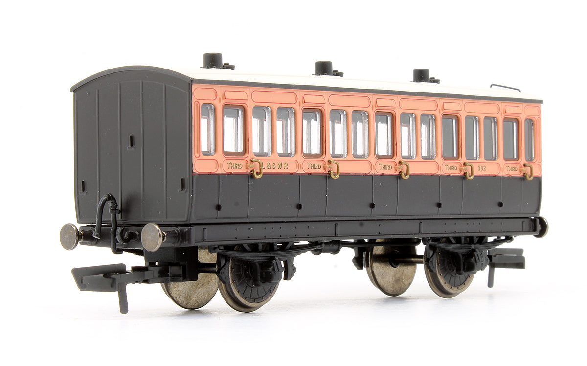 Pre-Owned L&SWR 4 Wheel 3rd Class Coach No.302
