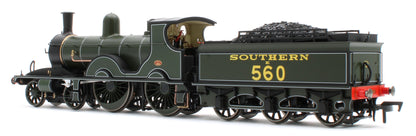 E85024 LSWR Adams T3 560 SR Lined Maunsell Green Steam Locomotive