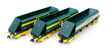 Bardon Hill Quarries (Green and Yellow) PHA/JGA Hopper Wagon (Triple Pack B)