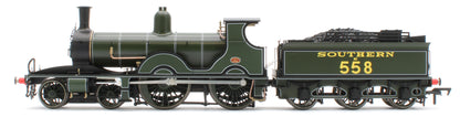 E85025 LSWR Adams T3 558 SR Lined Maunsell Green Steam Locomotive