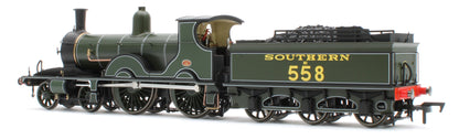 E85025 LSWR Adams T3 558 SR Lined Maunsell Green Steam Locomotive
