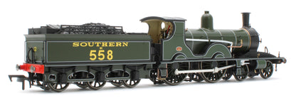 E85025 LSWR Adams T3 558 SR Lined Maunsell Green Steam Locomotive